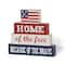Glitzhome® 8.5" Wooden Patriotic Sign Table Décor